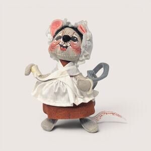 Vintage 1986 Annalee Felt Fabric Pioneer Mouse Doll